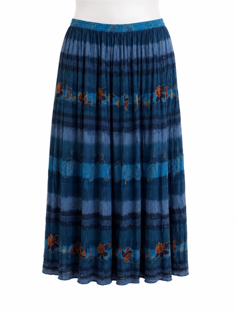 Size L Jane Ashley Women’s Vintage Y2K Boho Embroidered Beaded Maxi Skirt